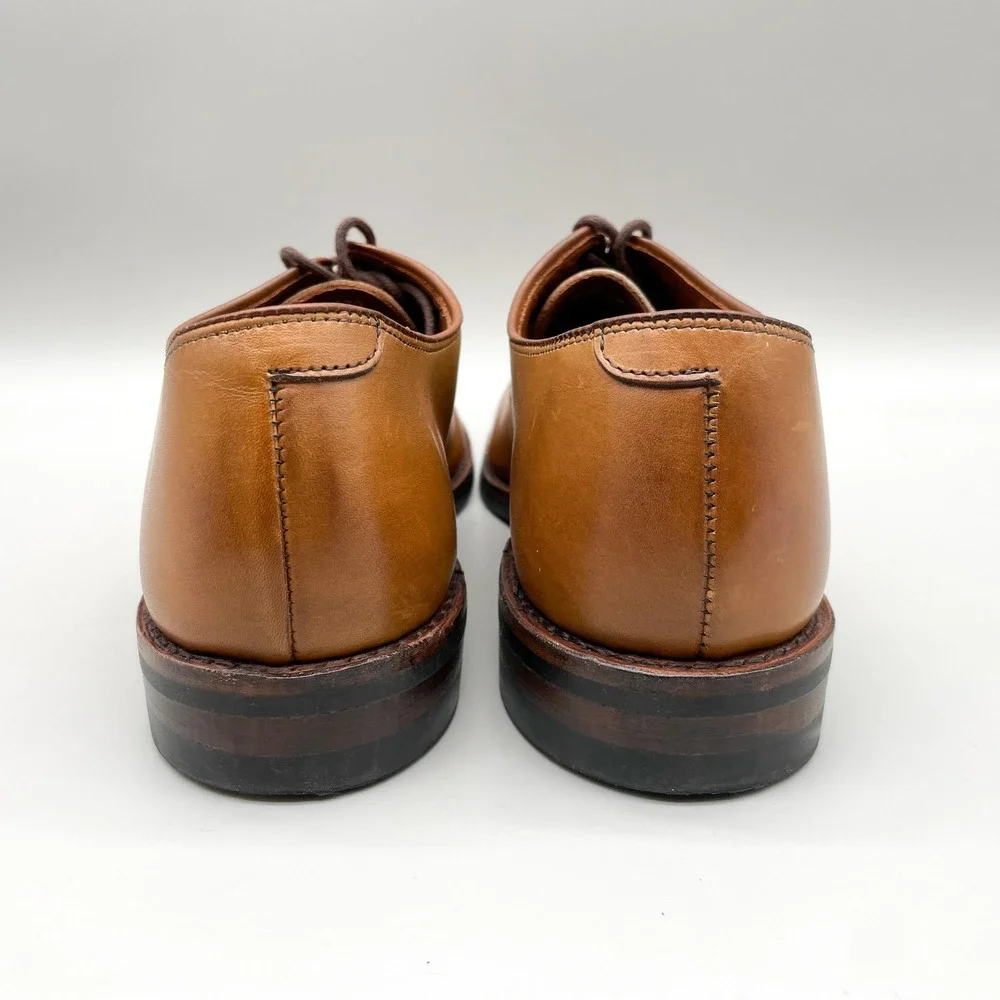 Allen Edmonds Mens 11.5 B Park Avenue Cap Toe Oxford Shoes Walnut Leather Preppy